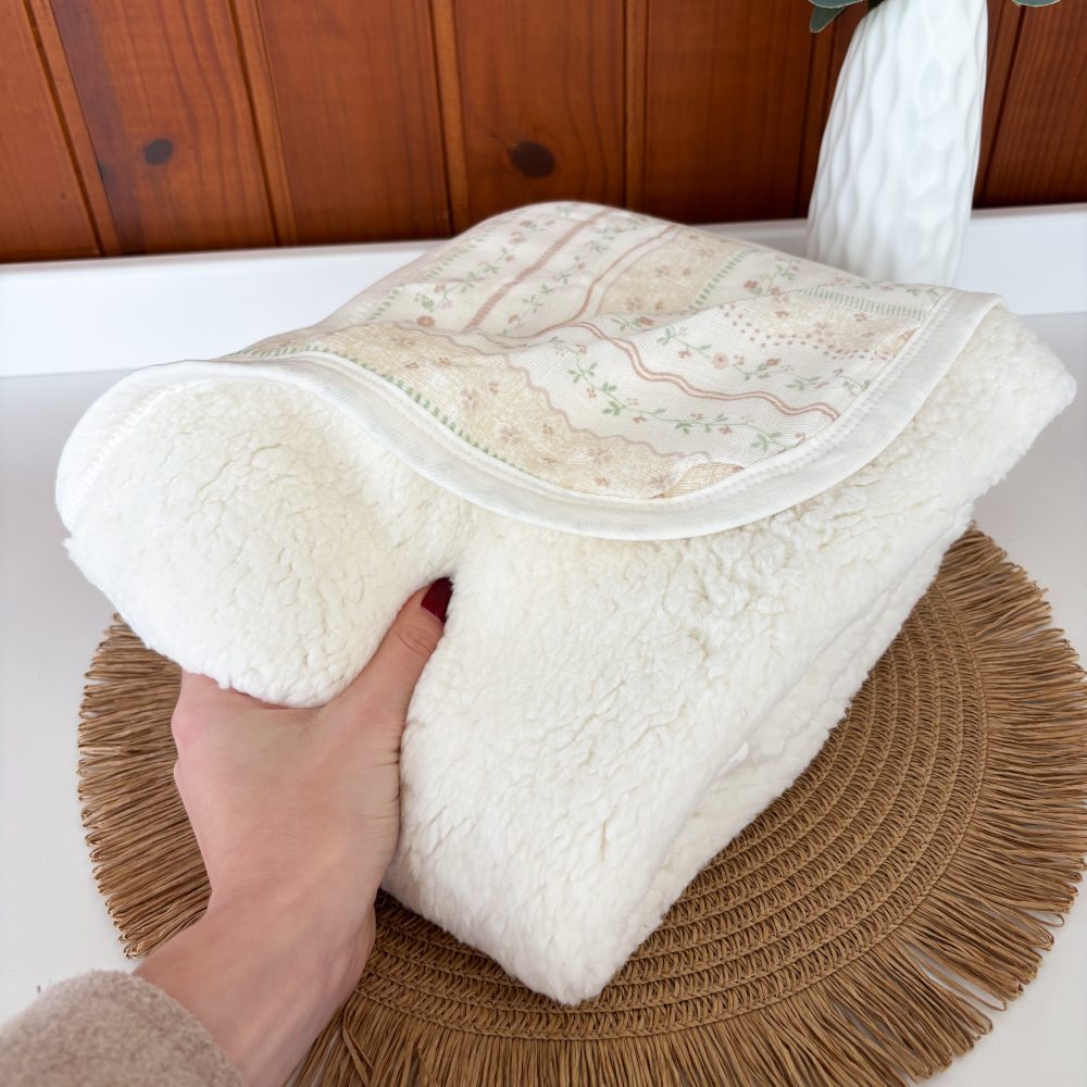 Cobertor Manta Bebê em Sherpa Com Soft 100% Algodão - Menina