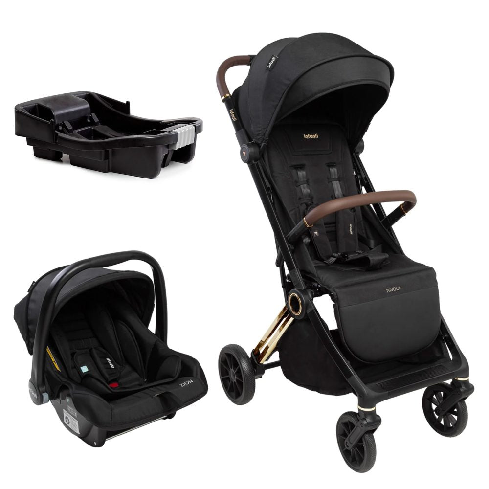 Carrinho Infanti Nivola Trio Preto Solar Com Base