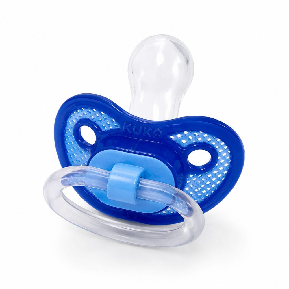 Chupeta Azul Kuka Bico em Silicone +6 meses