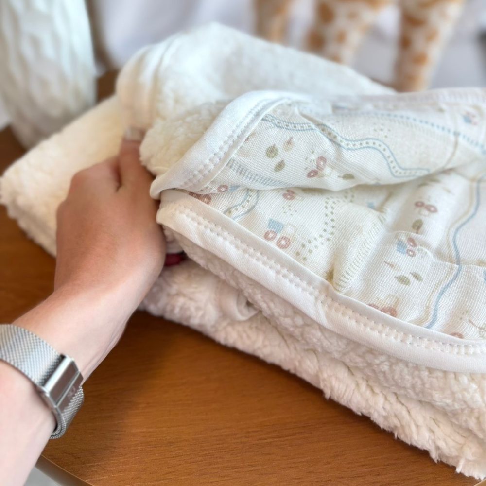 Cobertor Manta Bebê em Sherpa Com Soft 100% Algodão - Menino