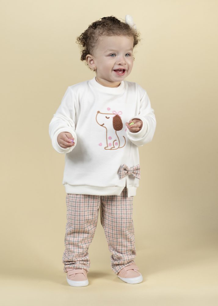Conjunto Bebê Blusão Moletinho de Dog Love Com Calça Veludo