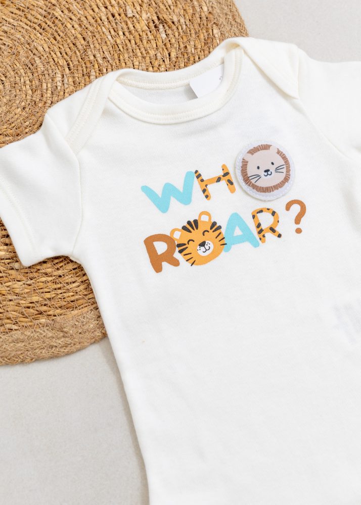 Conjunto Bebê Who Roar Com Body E Shorts Marrom Iase