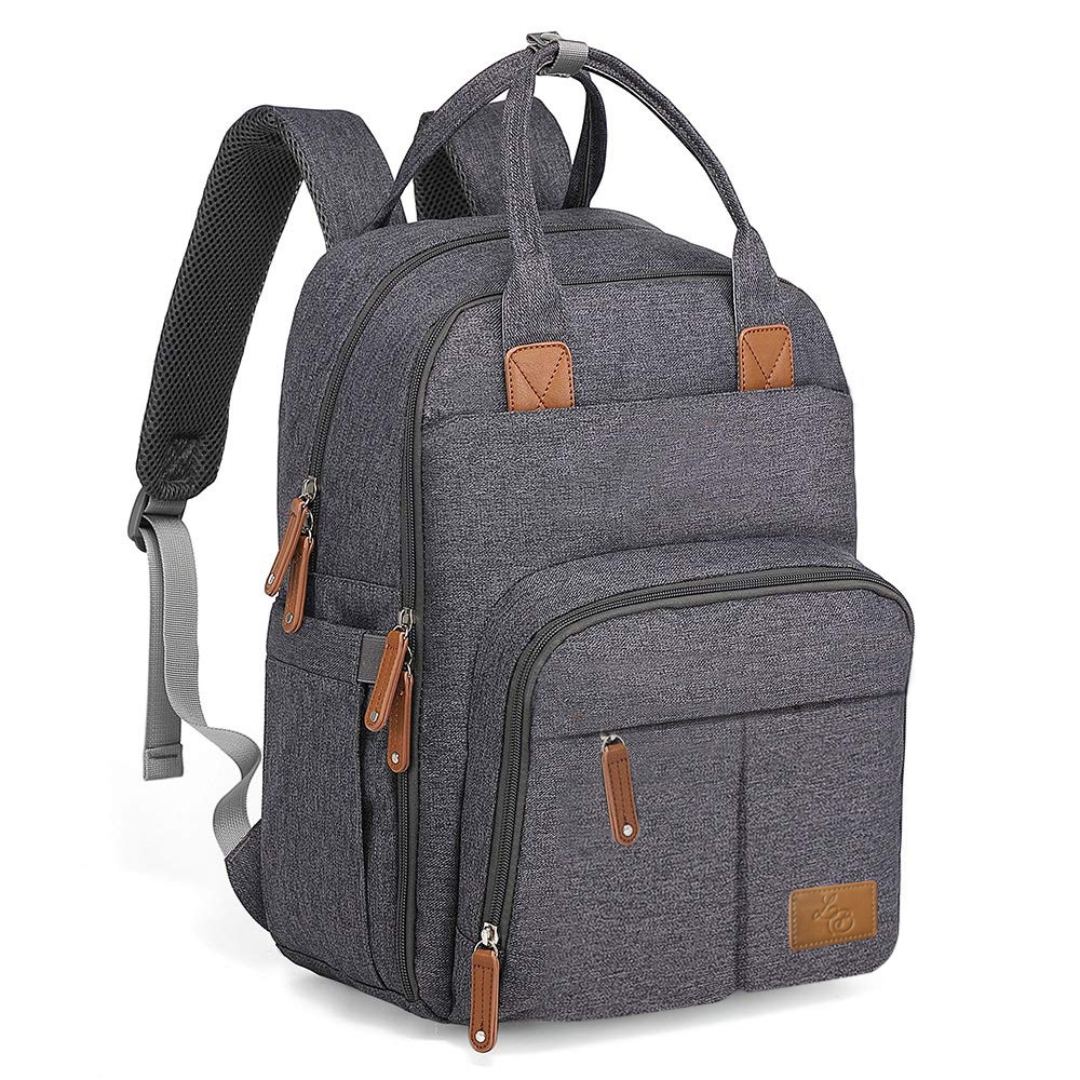 Mochila Maternidade Funcional Alice Cinza