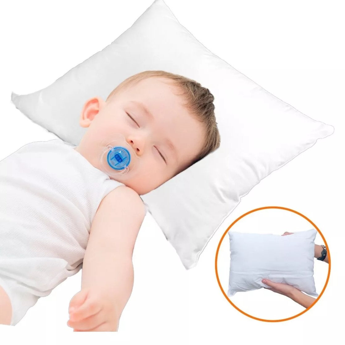 Travesseiro Baby Saúde e Conforto Com Ícons de Prata +6 meses