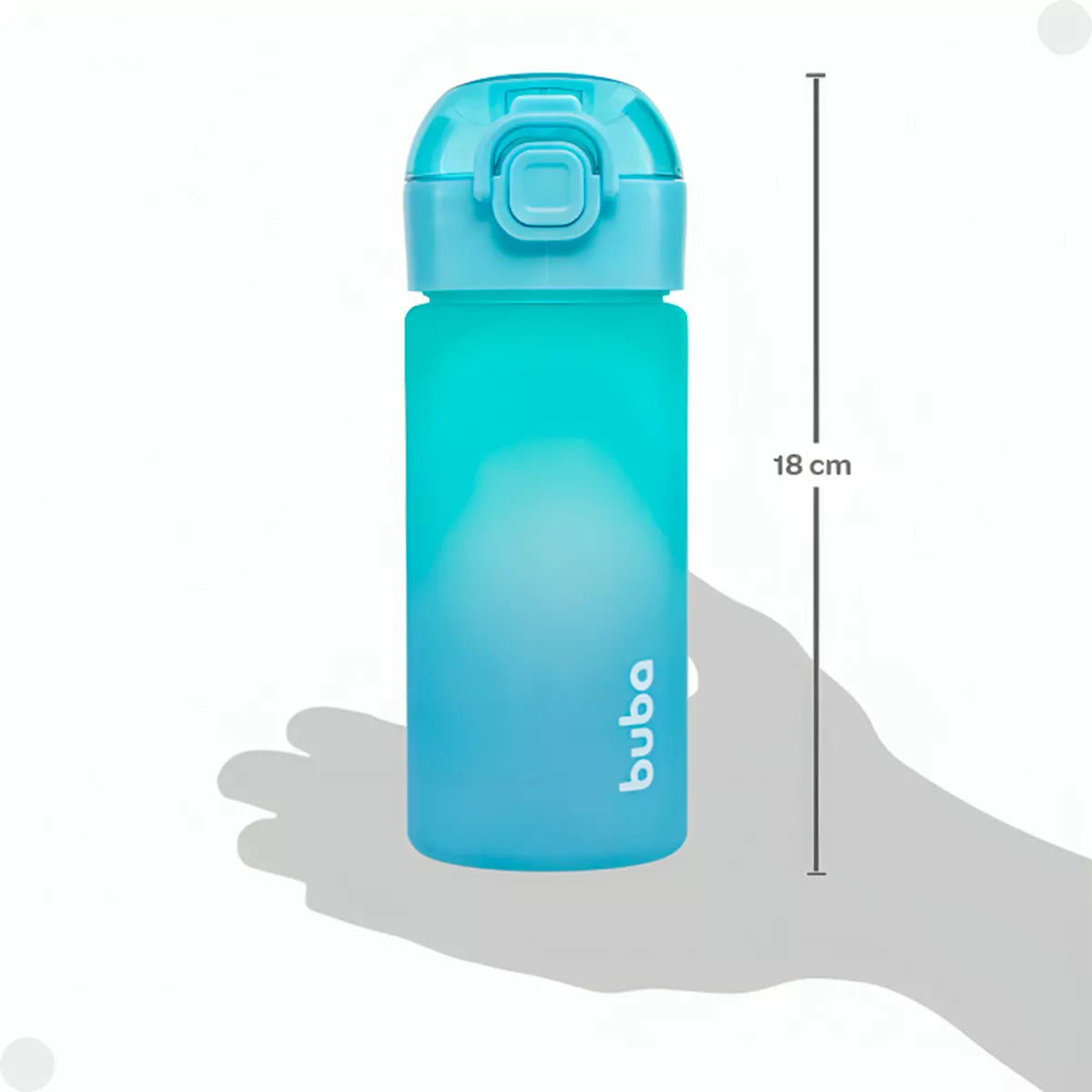 Garrafa Buba Degradê Azul e Verde Antivazamento 450ml