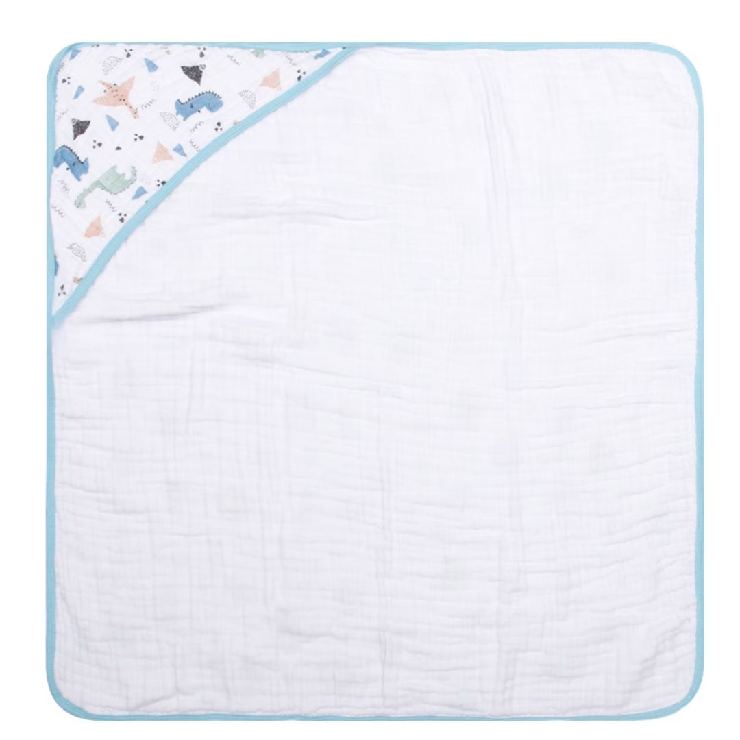 Toalha De Banho Papi Soft 3 Camadas Com Capuz 80cm X 80cm - Jurassic