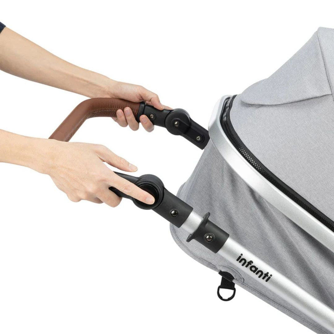 Carrinho Infanti Romanzo Trio Com Base Normal Cinza Granizo