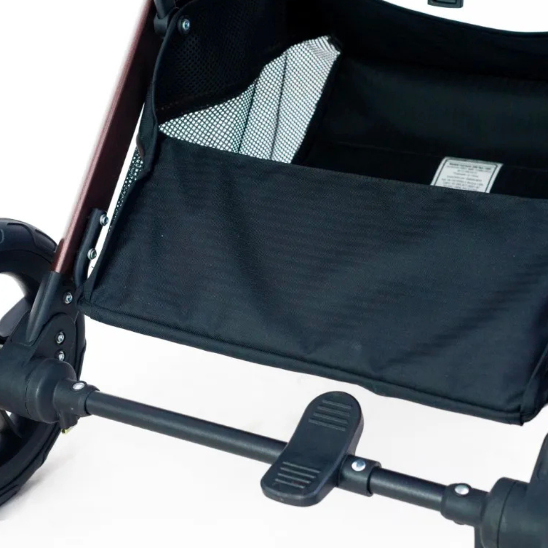 Kit Carrinho de Bebê Zoe - Galzerano Preto com Cobre
