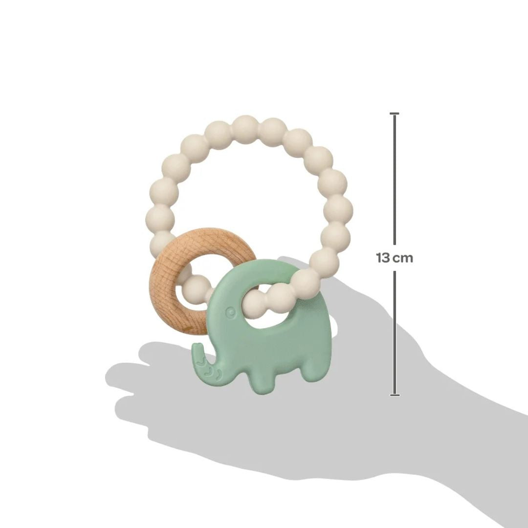 Mordedor em Silicone e Bambu Elefante - Verde
