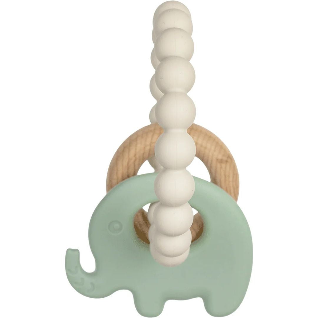 Mordedor em Silicone e Bambu Elefante - Verde