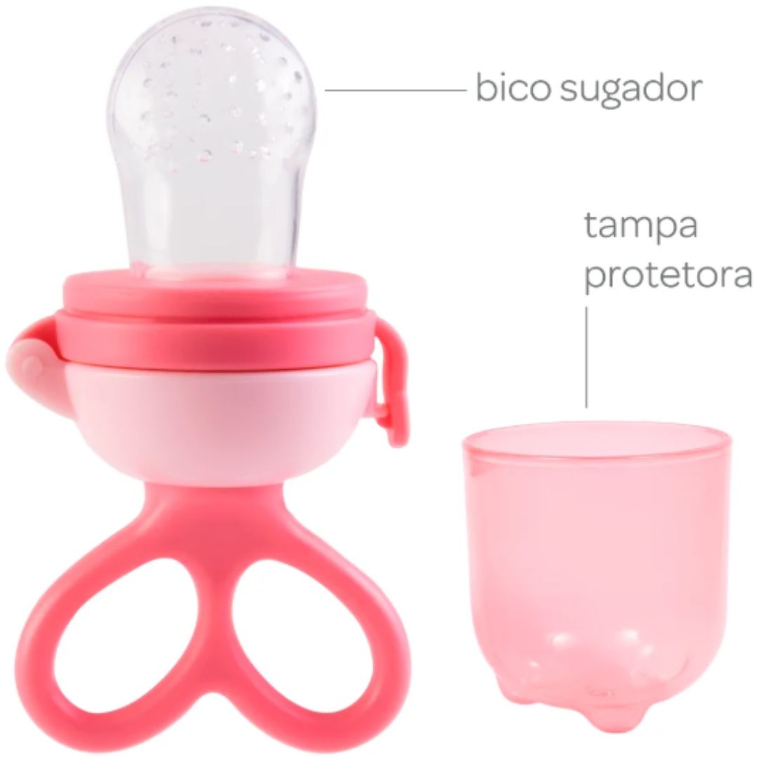 Porta Frutinhas Sugador em Silicone - Buba Rosa