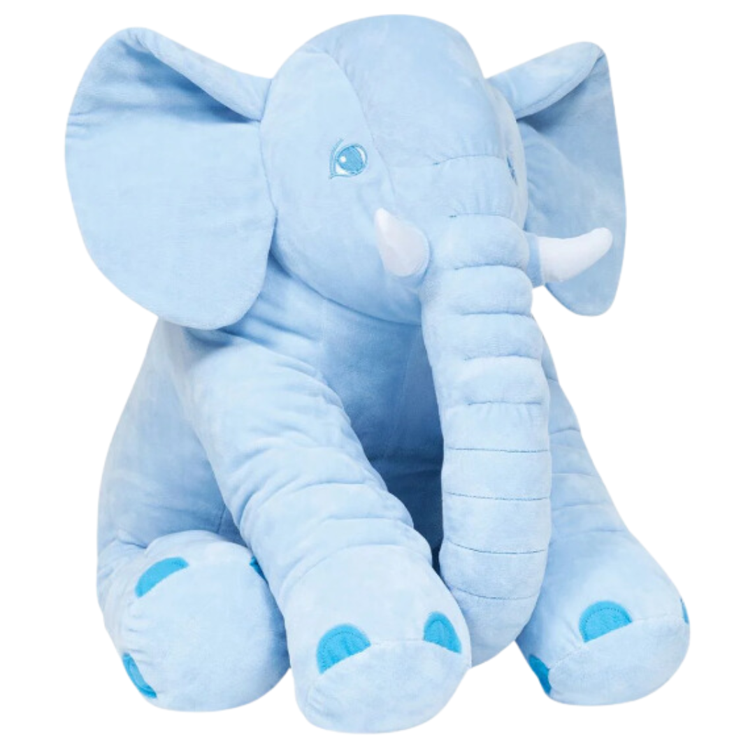 Elefante Almofada de Pelúcia 60cm - Azul