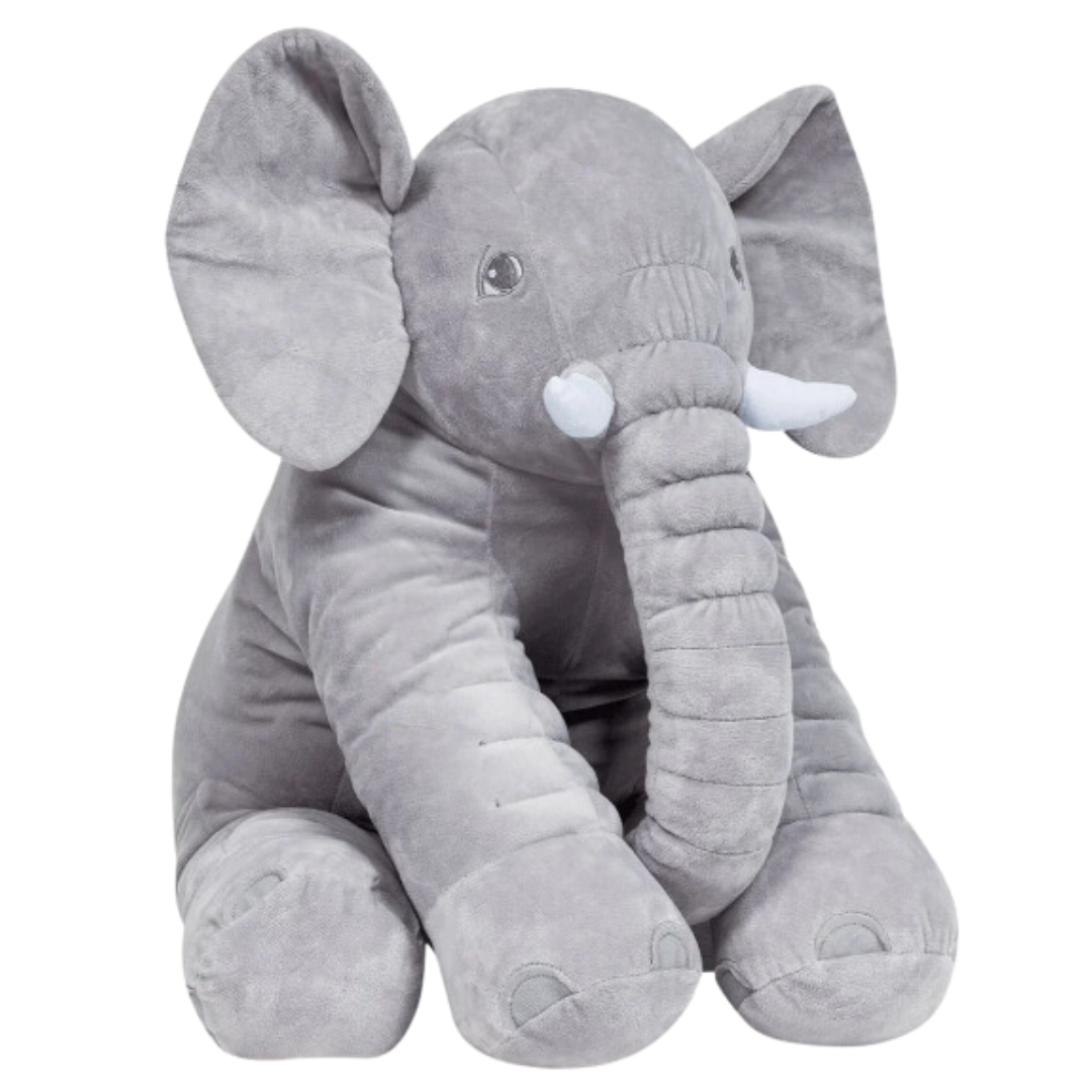 Elefante Almofada de Pelúcia 60cm - Cinza