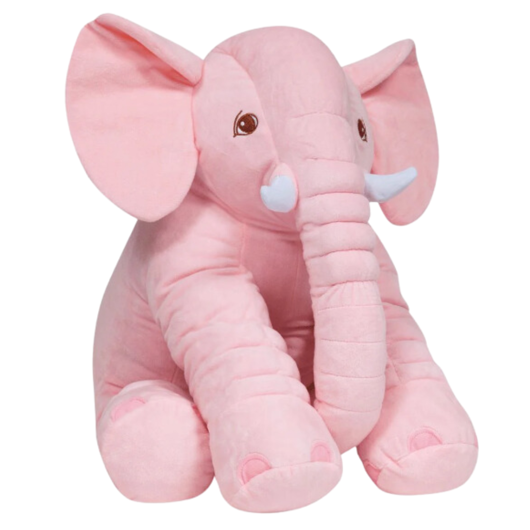 Elefante Almofada de Pelúcia 60cm - Rosa