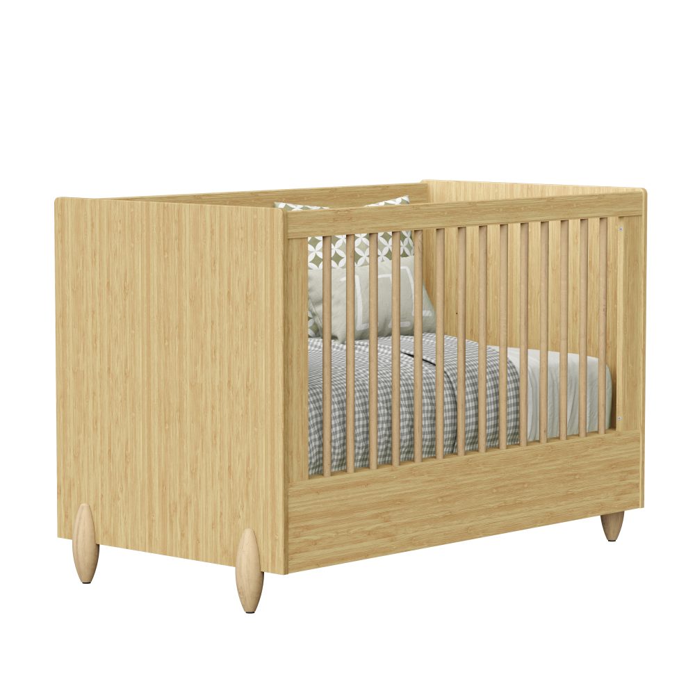 Quarto de Bebê Gracia Reller | Guarda-Roupa 3 Portas, Cômoda e Berço - Naturale