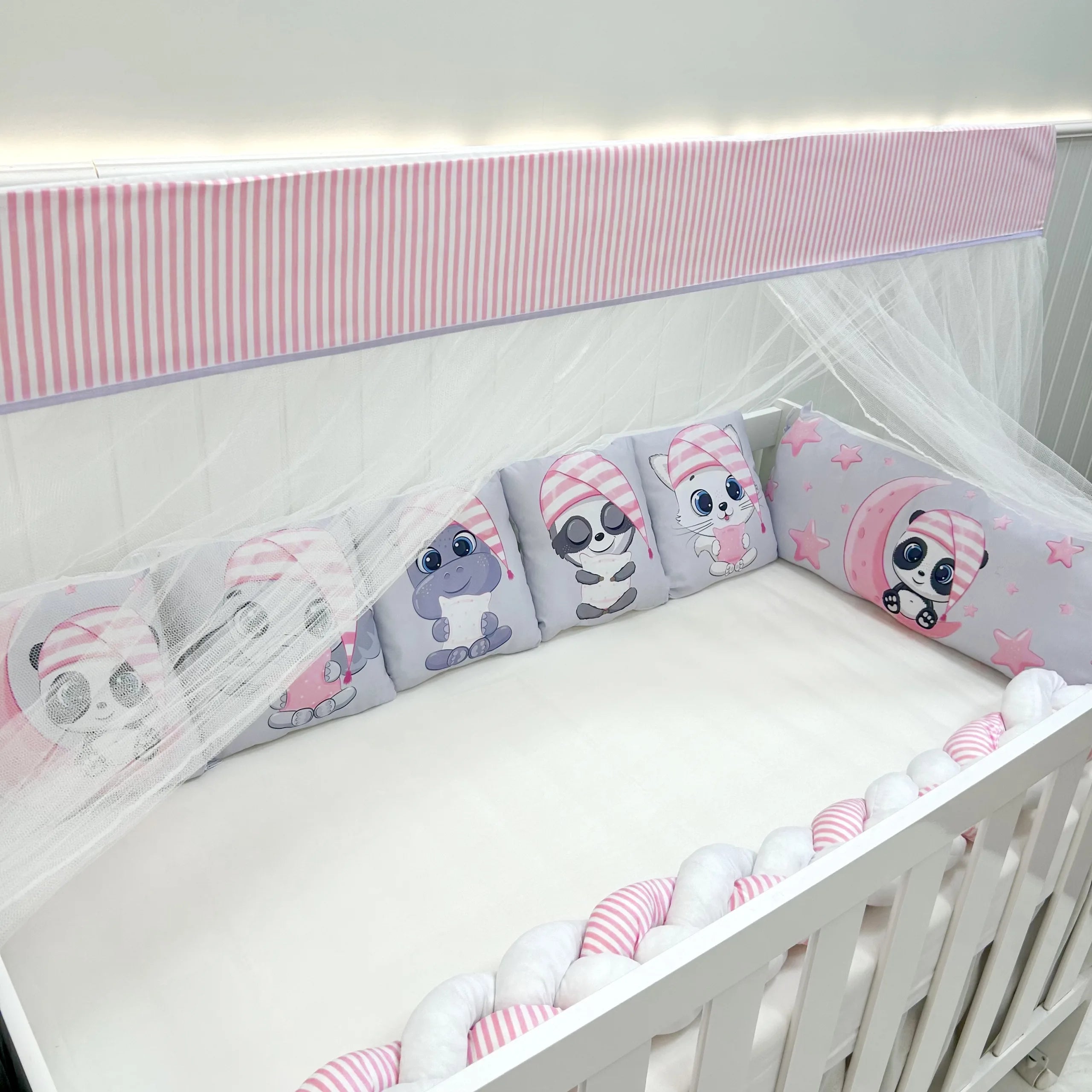 Kit Berço Trança 10 Peças - Pandinha Dorminhoco