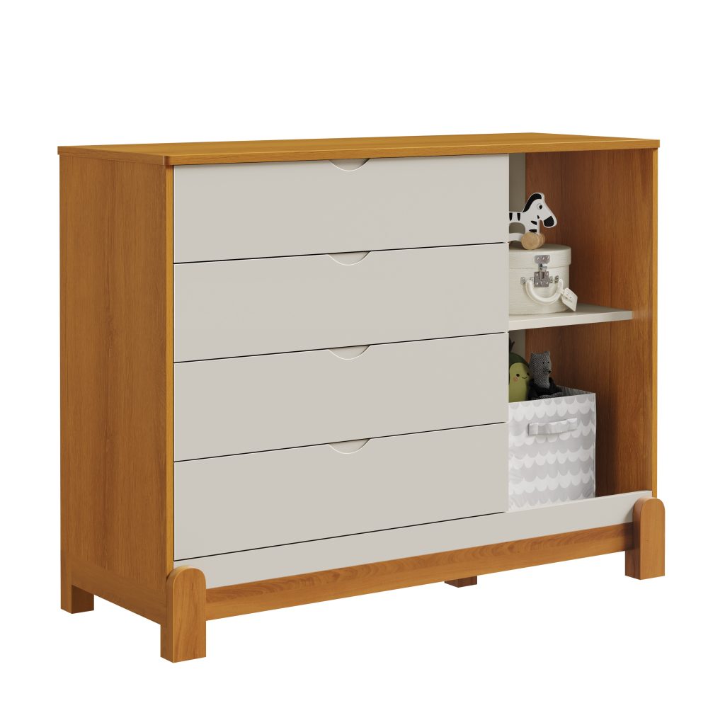 Cômoda Sapateira Lotus Reller - Areia com Savana