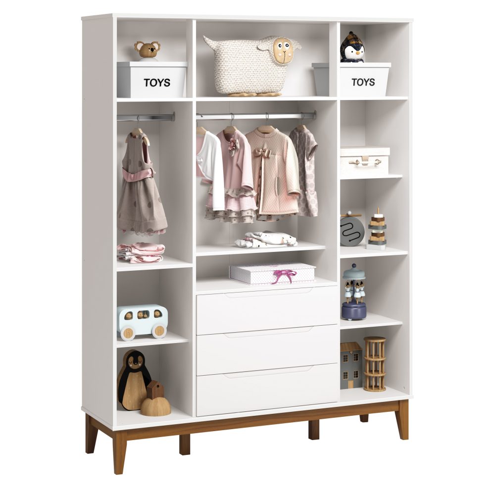 Roupeiro Elfe Classic Reller - Branco Fosco