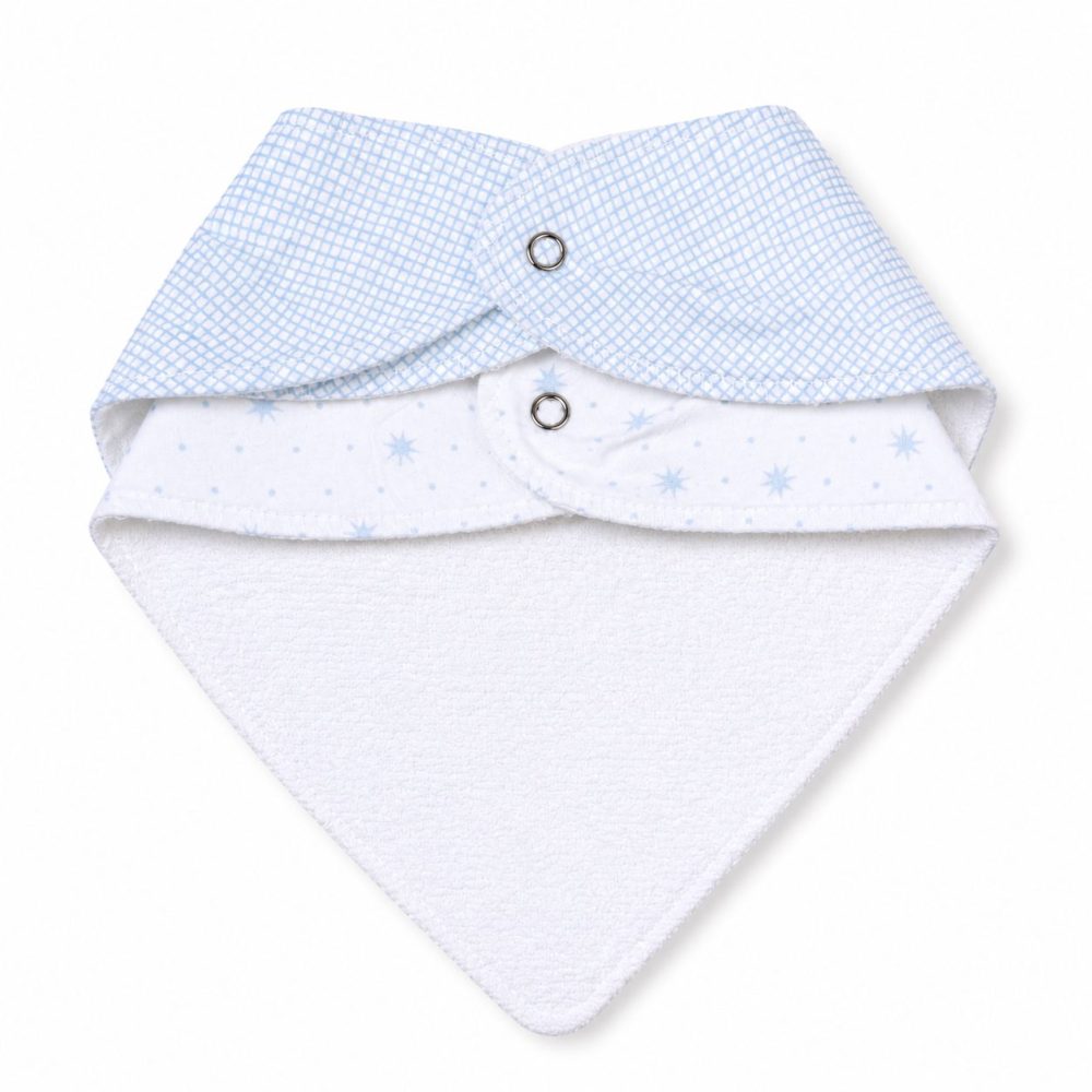 Kit Babador Bandana Papi 100% Algodão - Linho Azul