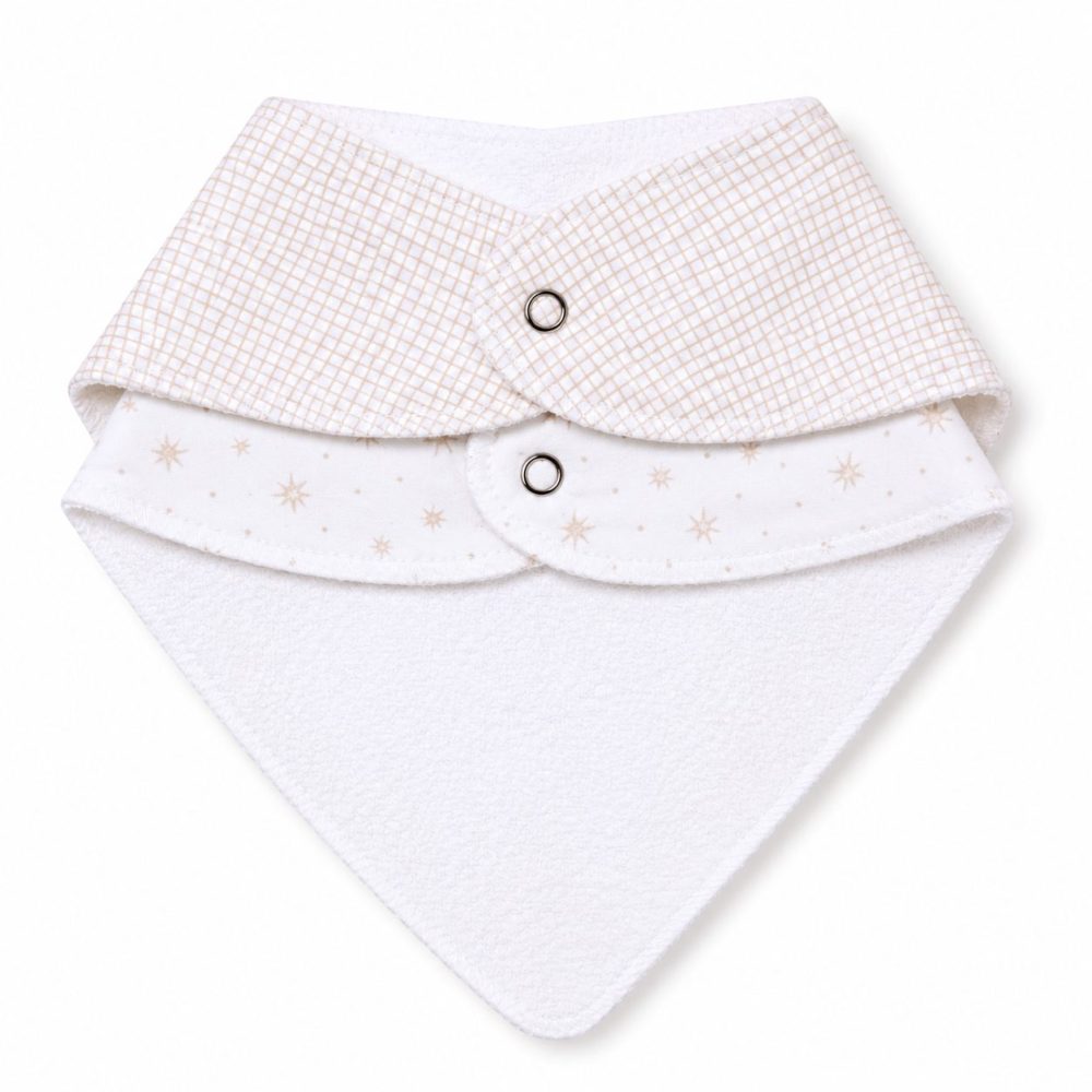 Kit Babador Bandana Papi 100% Algodão - Linho Bege