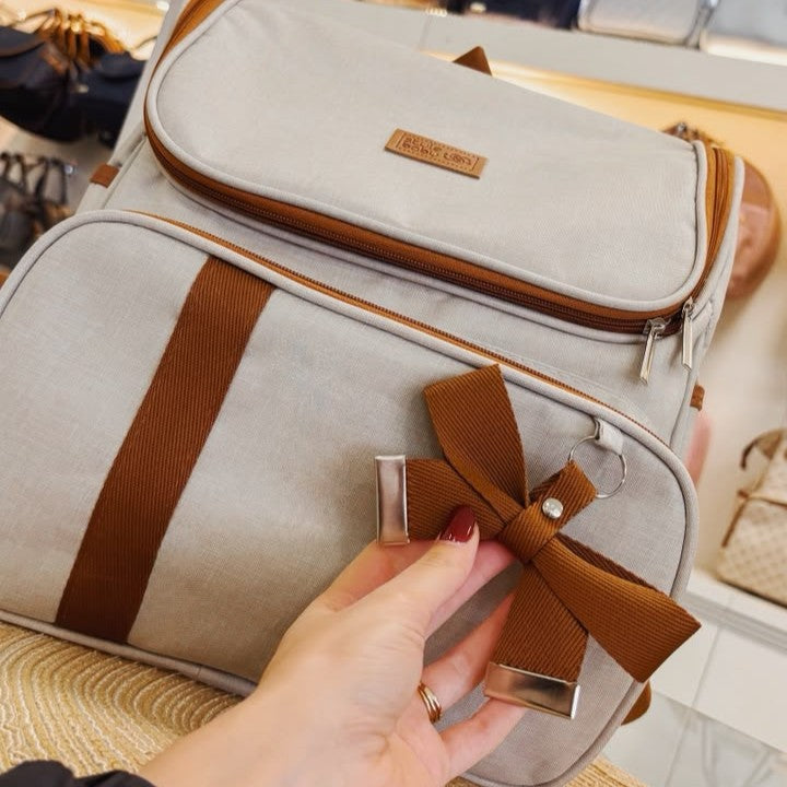 Kit Com Bolsa e Mochila Maternidade Venezza Caramelo