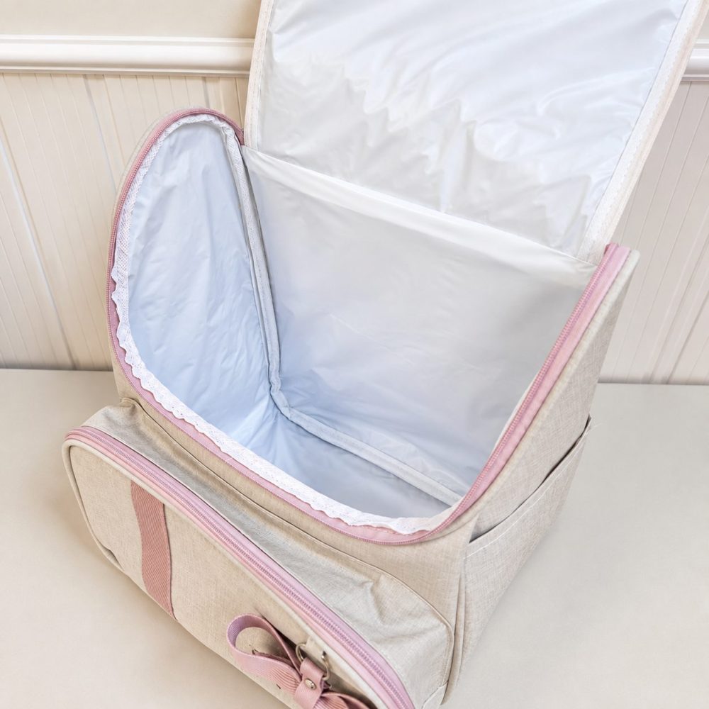 Kit Com Bolsa e Mochila Maternidade Venezza Rose