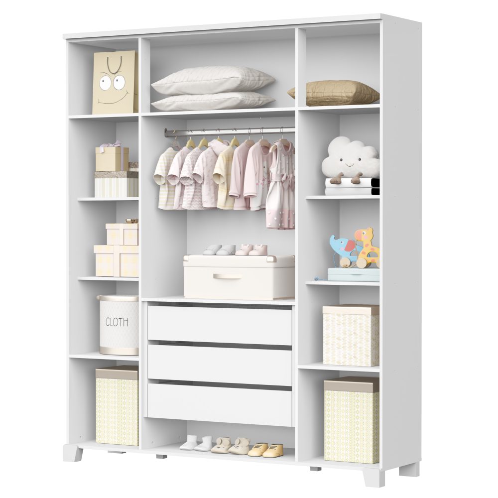 Roupeiro Luna Max Reller - Branco Fosco
