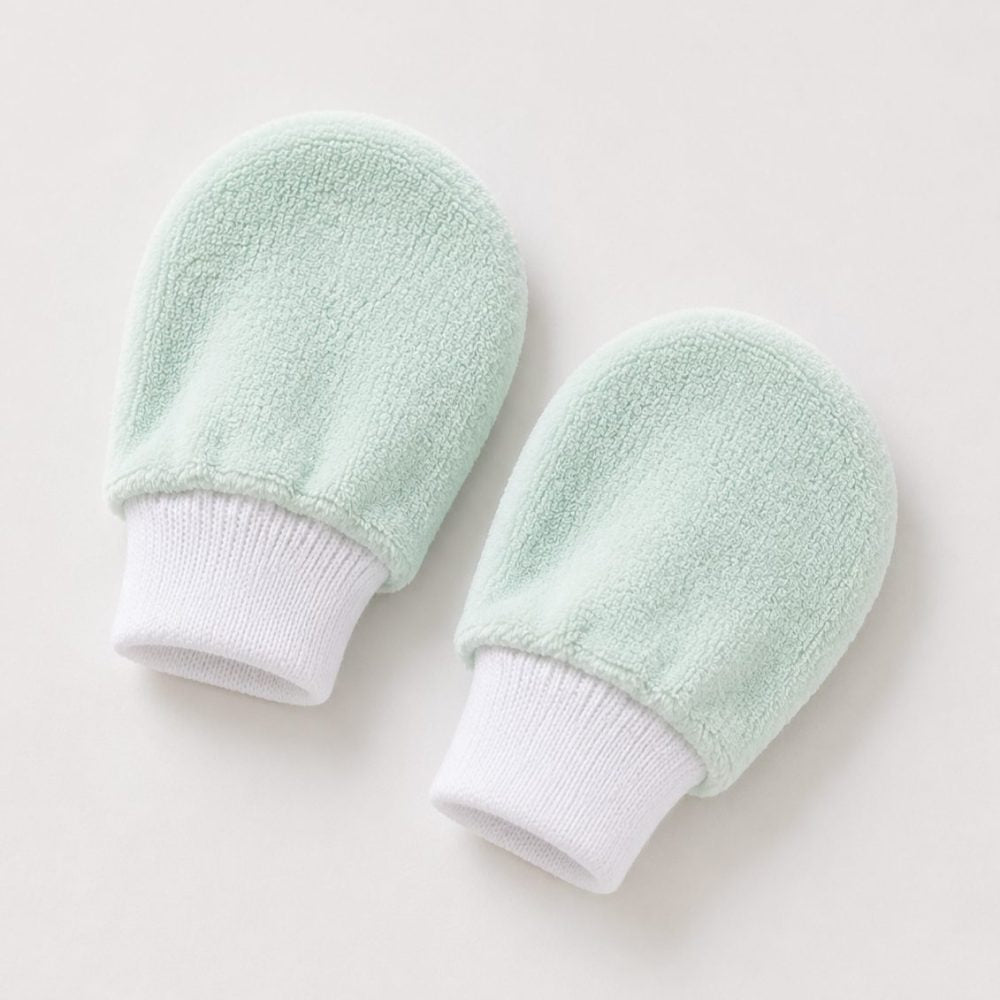 Luva Bebê em Plush Recém-Nascido Verde Claro