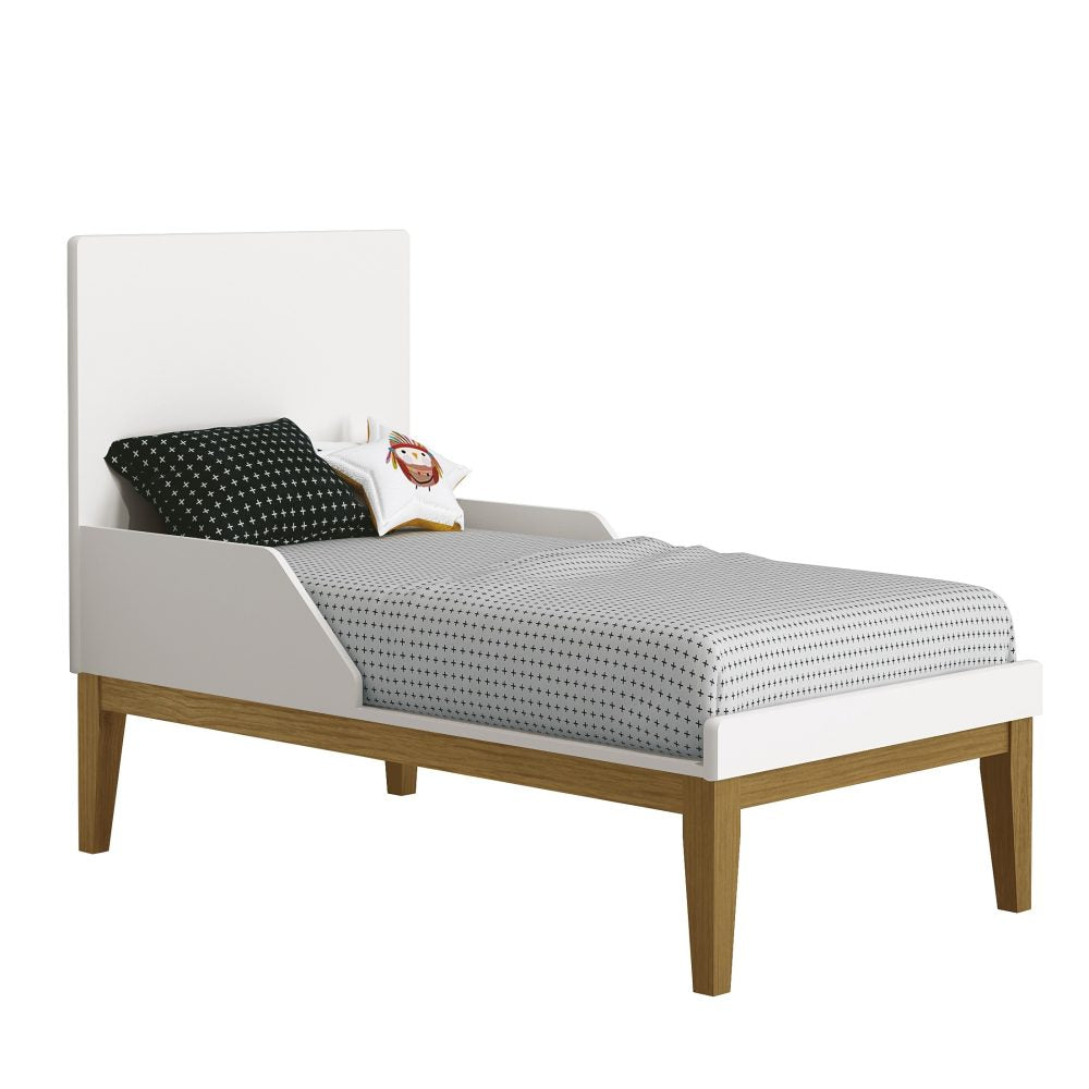 Quarto de Bebê Classic Reller | Guarda-Roupa 3 Portas, Cômoda e Berço - Branco Fosco