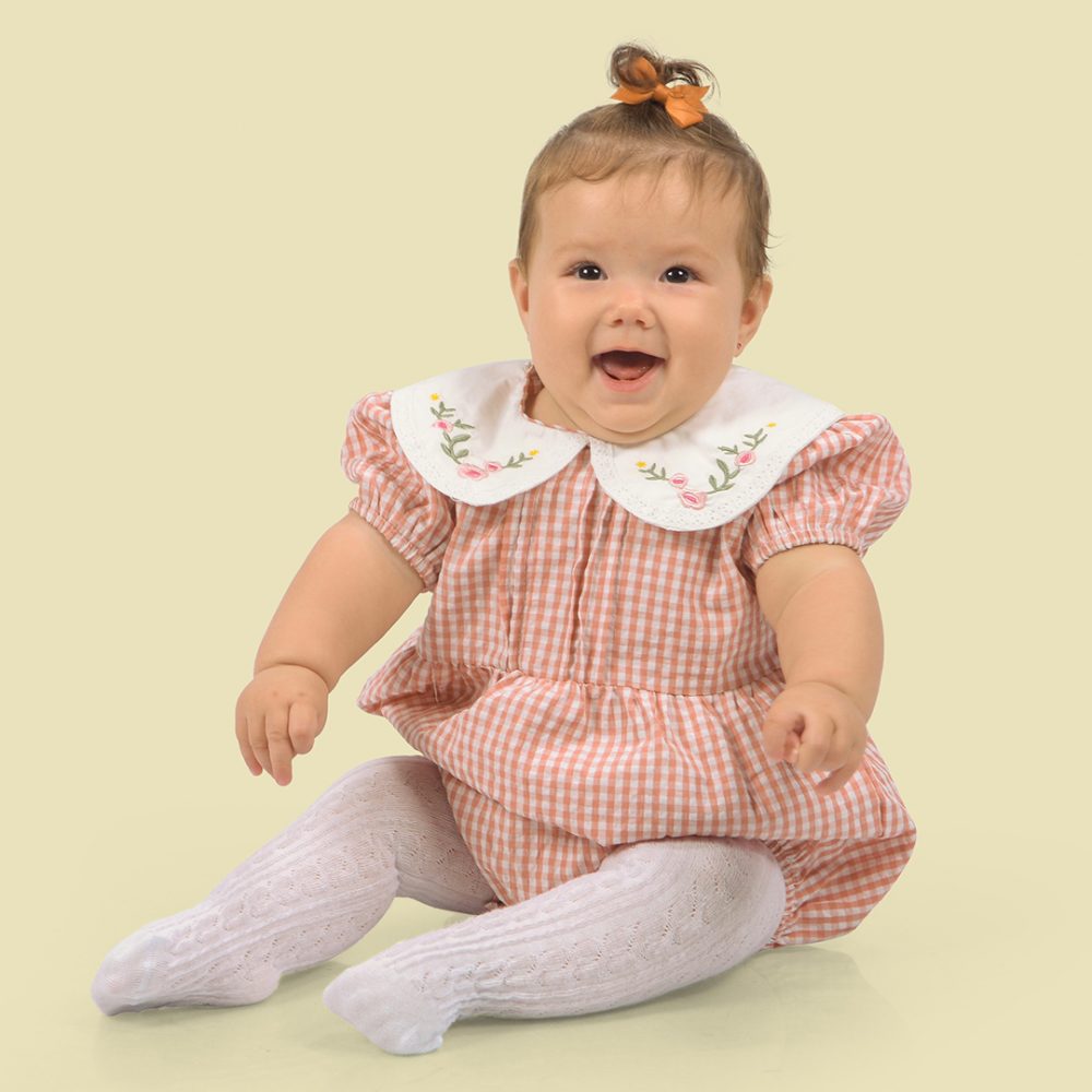 Meia Calça Bebê Menina Rendilhada Branca