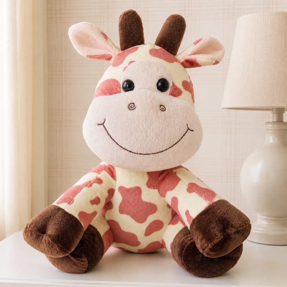 Girafa Amarelinha de Pelúcia Infantil Decorativa