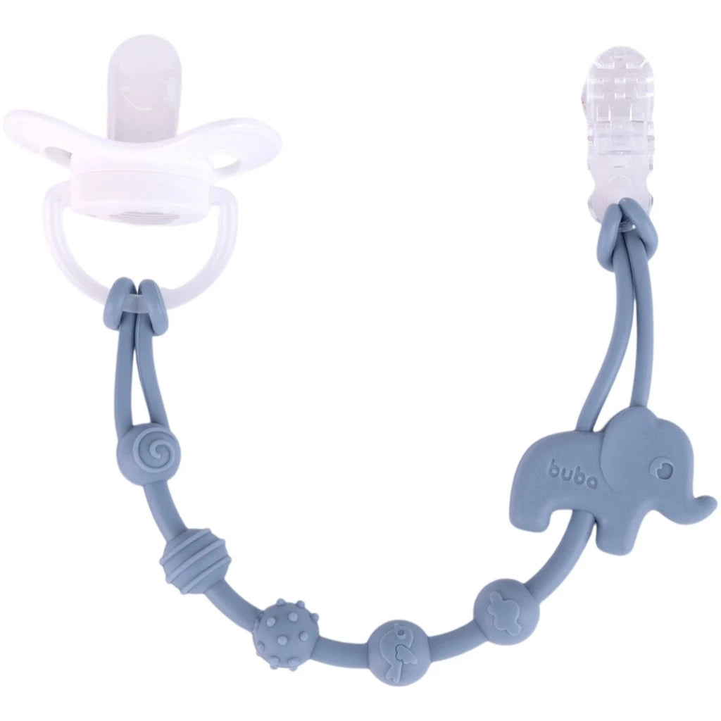Prendedor De Chupeta em Silicone Cloudy Buba Elefante
