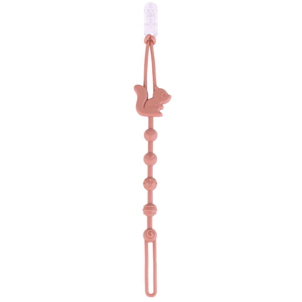 Prendedor De Chupeta em Silicone Cloudy Buba Esquilo