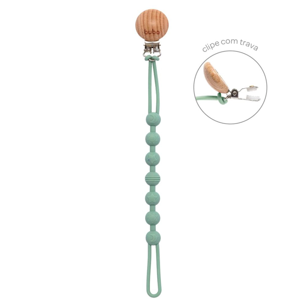 Prendedor De Chupeta Silicone Verde - Buba