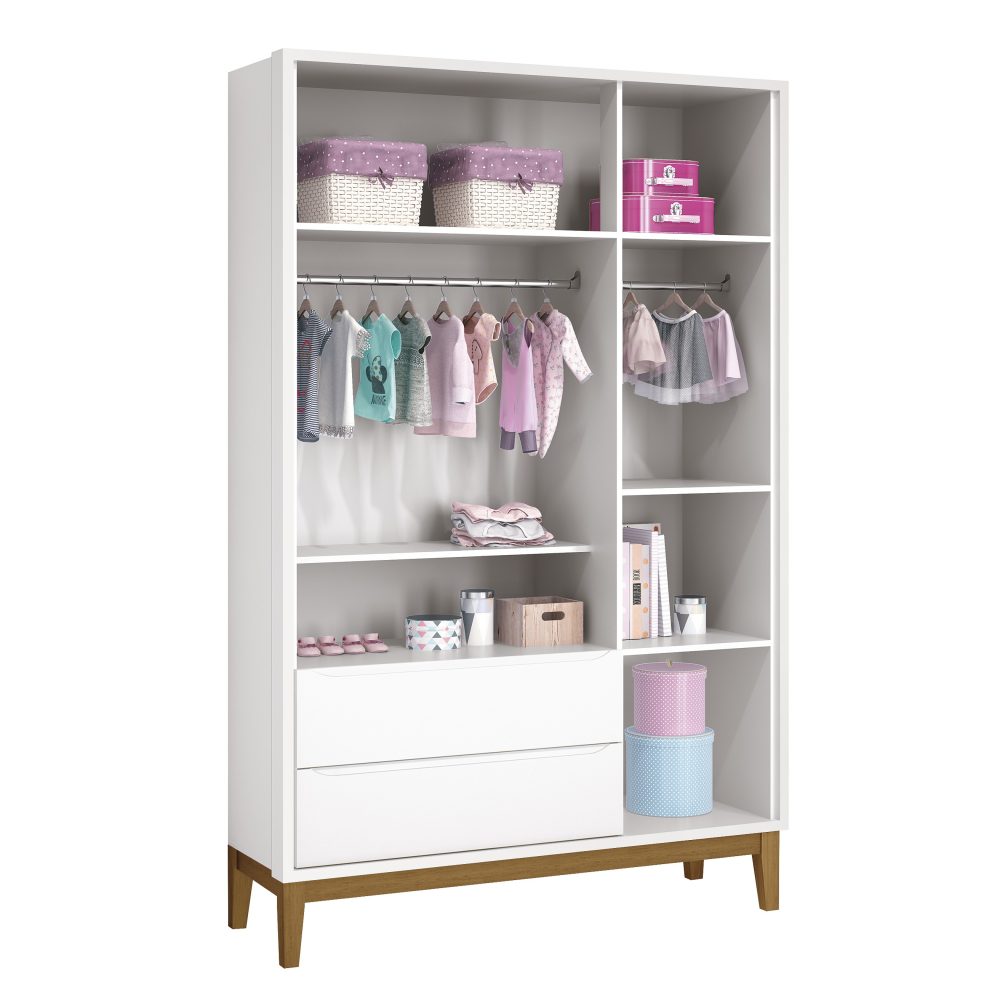 Roupeiro Classic Reller - Branco Fosco