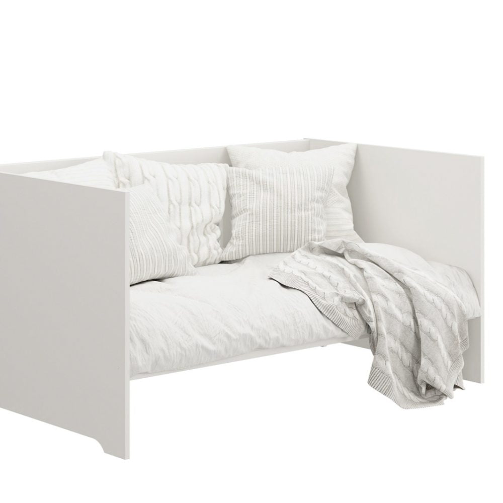 Quarto de Bebê Zaki Reller | Guarda-Roupa 4 Portas, Cômoda e Berço Evolutivo - Areia Fosco