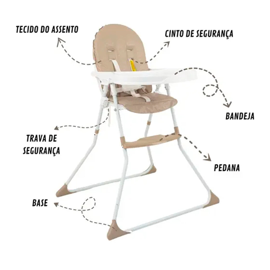 Cadeira de Alimentação Alta Premium - Azul