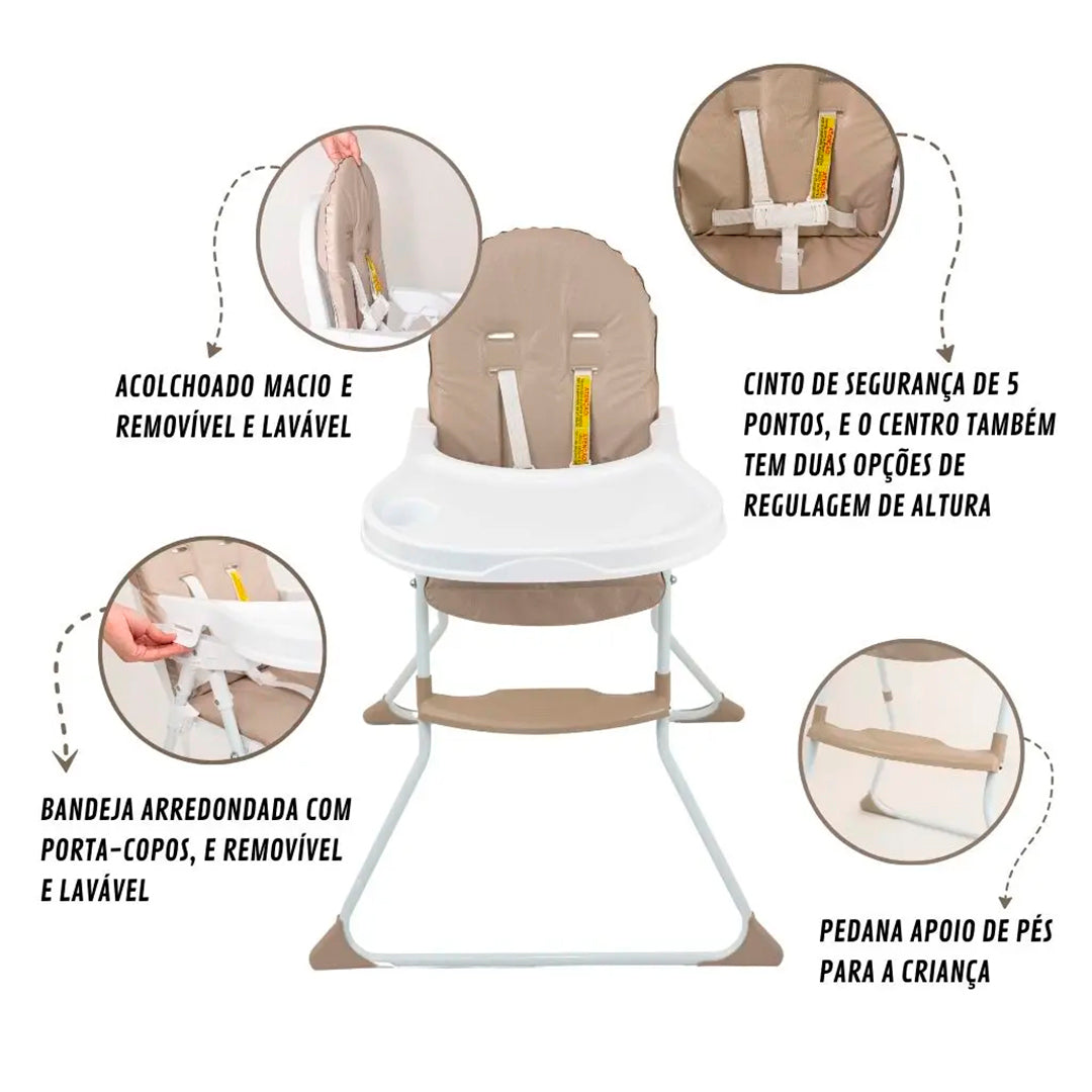 Cadeira de Alimentação Alta Premium - Azul