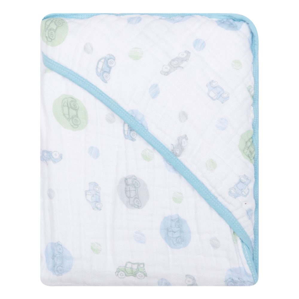Toalha De Banho Papi Soft 3 Camadas Com Capuz 80cm X 80cm - Corrida De Carros