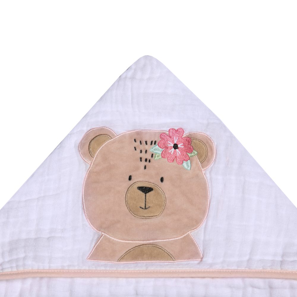 Toalha de Banho Soft 3 Camadas 90cm X 75cm - Ursa Ema