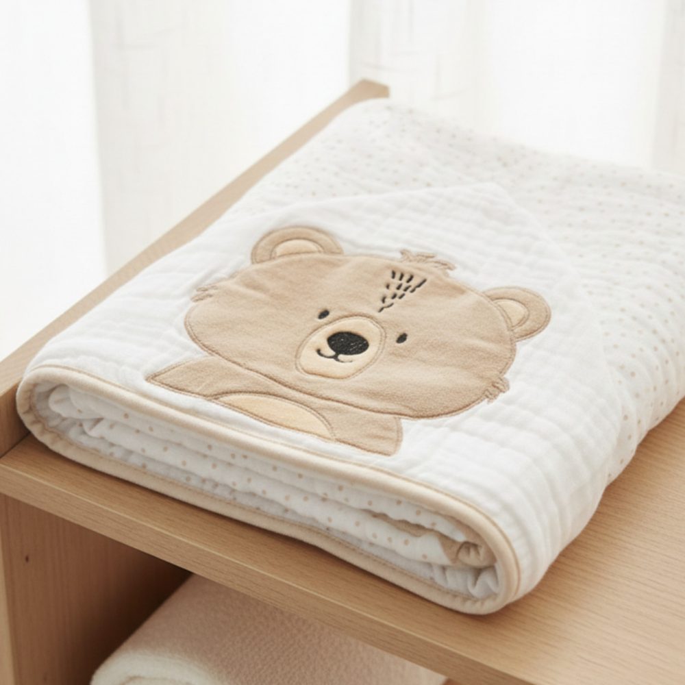 Toalha de Banho Soft 3 Camadas 90cm X 75cm - Urso Ted