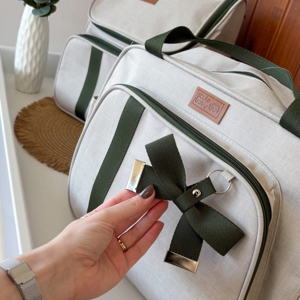 Kit Com Bolsa e Mochila Maternidade Venezza Verde