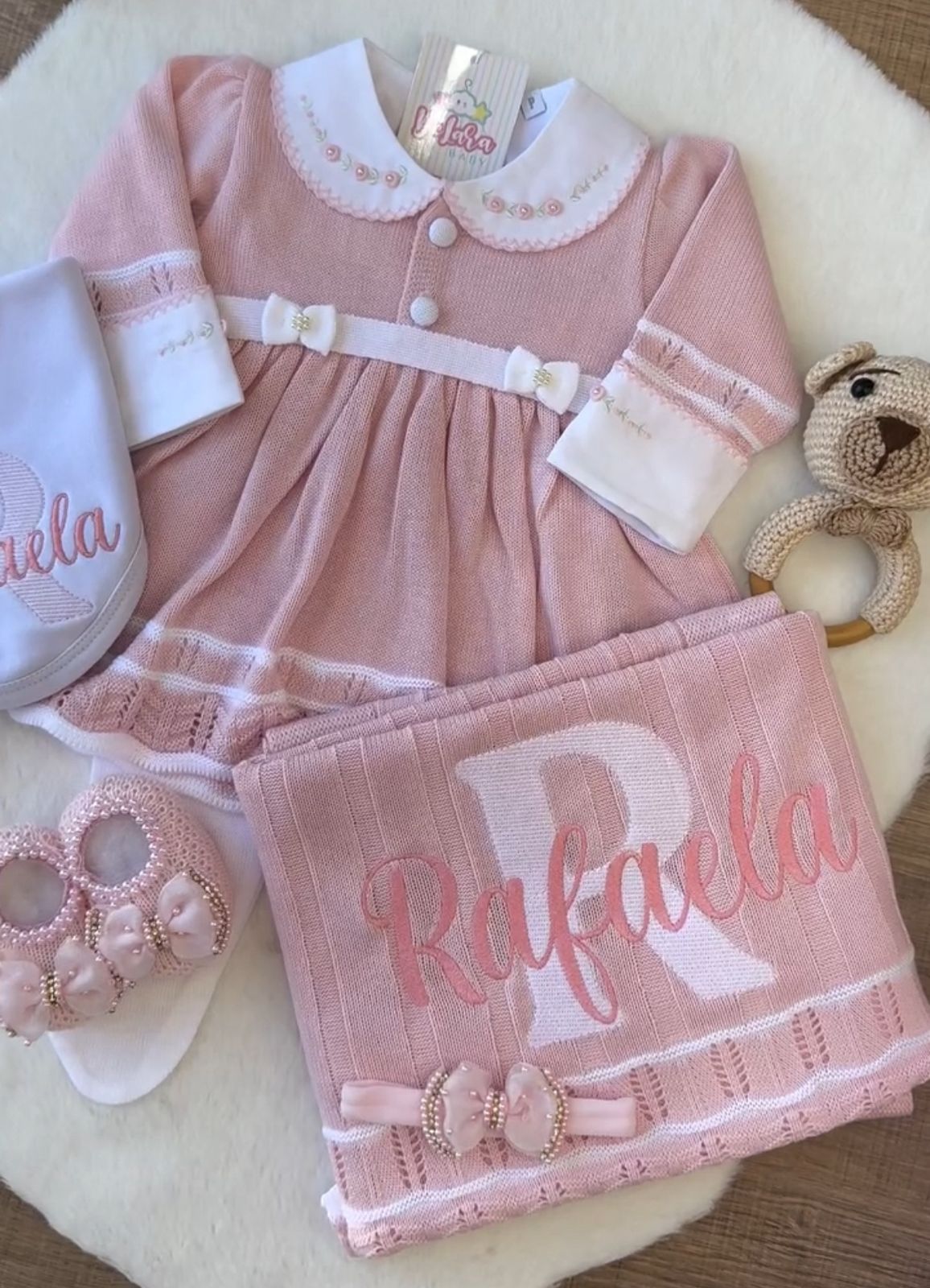 Kit Saída Maternidade Personalizável Completa Rafaela | Personalize Com o Nome da sua princesa