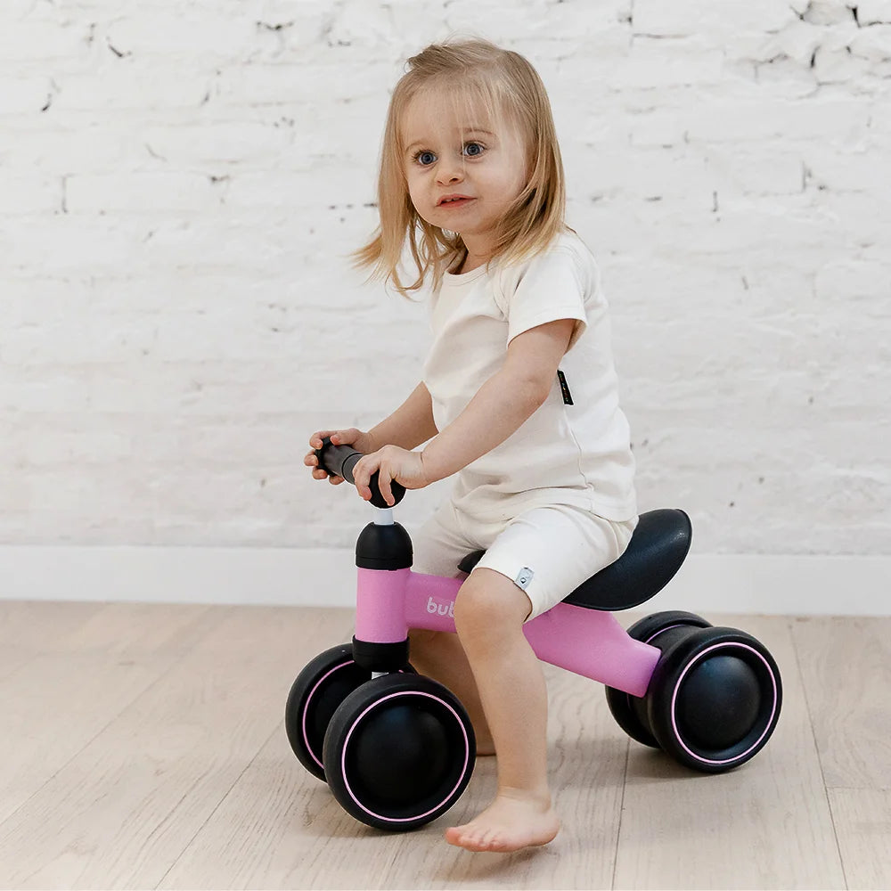Bicicleta de Equilíbrio 4 Rodas Buba - Rosa