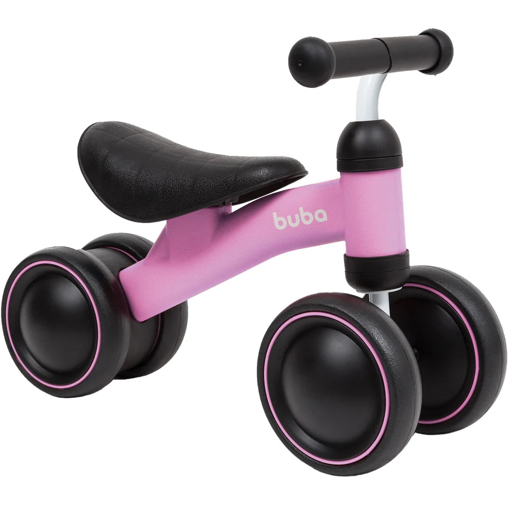 Bicicleta de Equilíbrio 4 Rodas Buba - Rosa