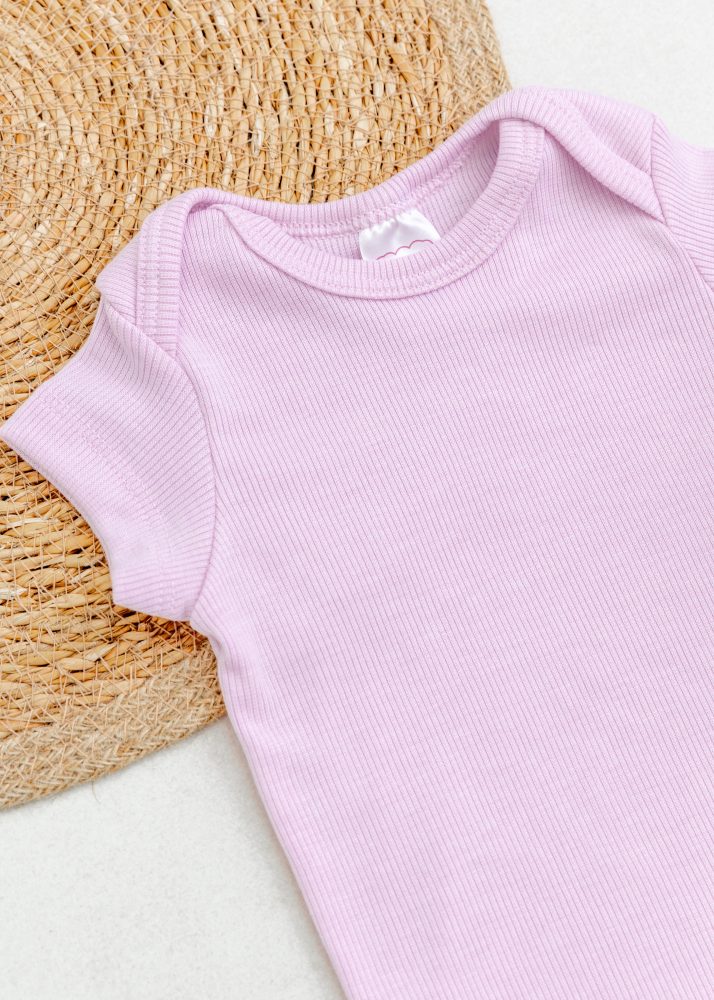 Conjunto Bebê Body e Tapa Fralda Canelado Liso - Algodão Doce