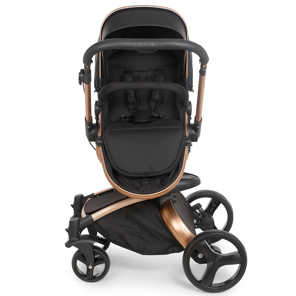 Kit Carrinho de Bebê 360 + Bebê Conforto + Base - Golden