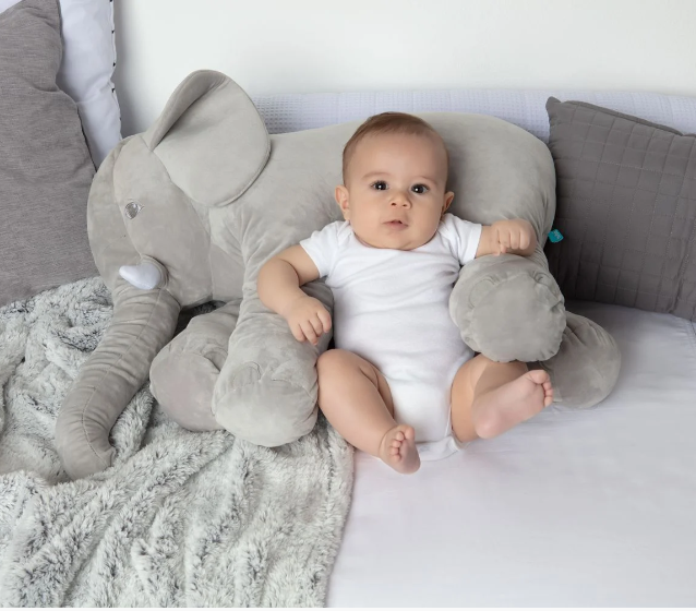 Elefante Almofada de Pelúcia 60cm - Cinza