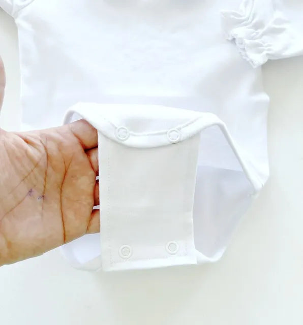 Extensor Canelado de Body Bebê com 3 Unidades - Off White