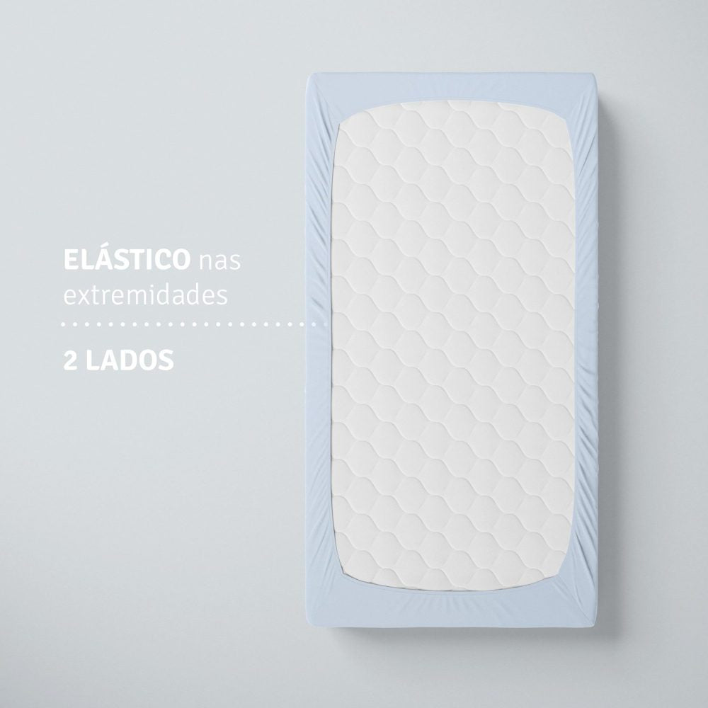 Lençol Berço Americano 200 Fios - Clássico Azul